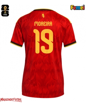 Belgia Diego Moreira #19 Echipament de Fotbal Replică Mondial 2026 Femei Acasa Belgia Diego Moreira #19 Echipament de Fotbal Replică Mondial 2026 Femei Acasa